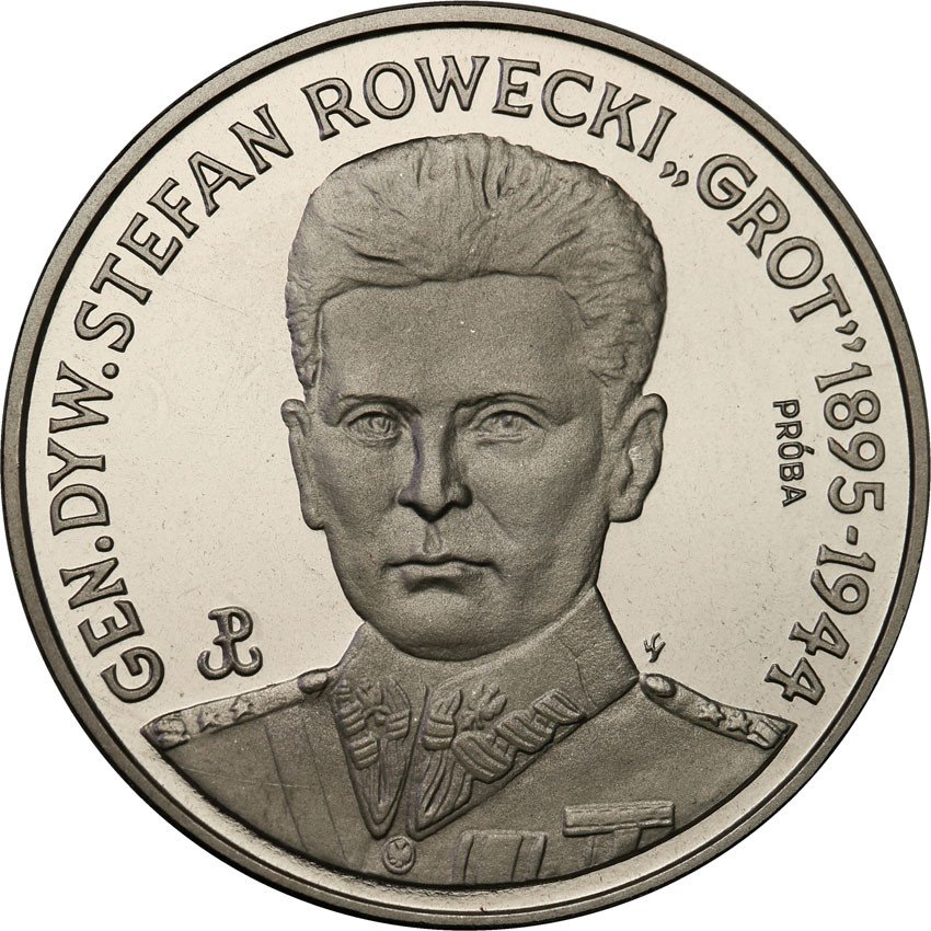 III RP. PRÓBA Nikiel 200 000 złotych 1990 Rowecki Grot